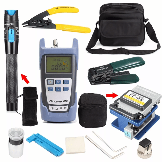 Sharingtek Kit Herramientas 14 Piezas Para Redes De Fibra Óptica SH-T14