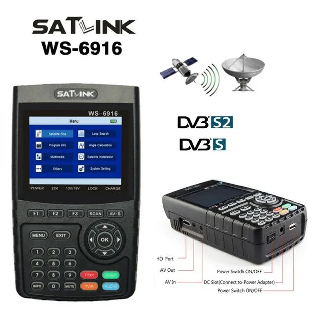 Satlink WS-6916 Localizador De Satelites DVB-S/S2